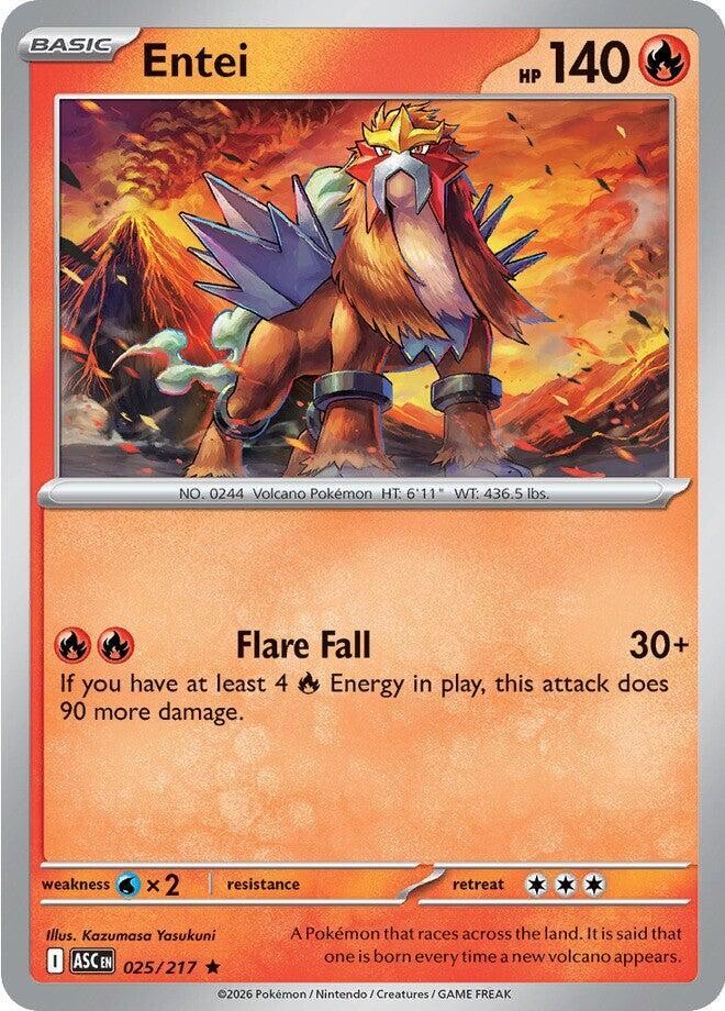 Entei Holo Rare ME: Ascended Heroes 025/217 NM