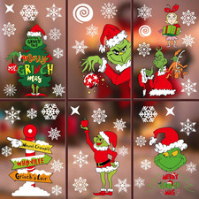 Christmas Window Clings Decorations for Glass Windows Winter Stickers Snowflakes