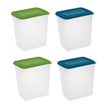 Pack Of 4 Tall Large Cereal Containers Storage Dry Pasta Cereal Pet Food Storage