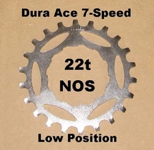 Shimano Dura Ace 22t Low Position Freewheel Cog 7-Speed NOS NEW Old Stock
