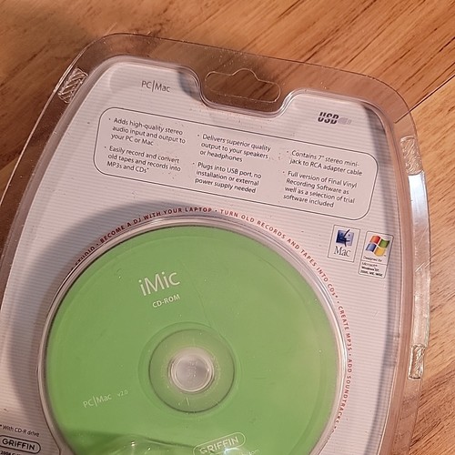 Griffin iMic USB External Sound Interface MAC PC T3041LL/ A - Photo 3/4