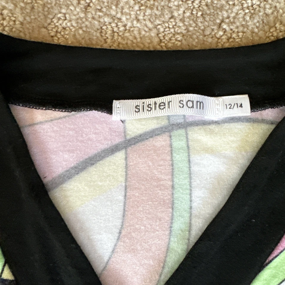 Vestido tejido estampado Sister Sam Mod entrecruzado talla 12/14 Foto 4 de 4