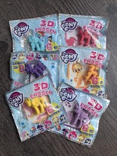 My Little Pony - 3D Erasers - All Six - Brand New  - Sealed - Rare - Collectible