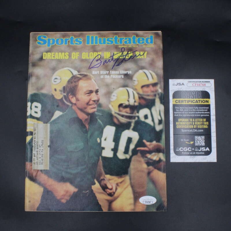Bart Starr Autographed Signed 1975 Sports Illustrated Magazine JSA COA ZJ21397 