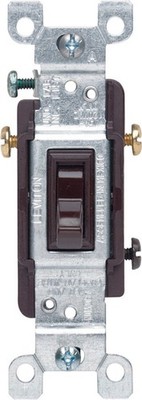 Leviton 01453-002 Brown 15A Toggle AC Quiet Switch 4.2 Hx1.31 W in. (Pack of 10)