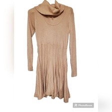 Calvin Klein Blush Glitter Cowl Neck Sweater Dress Large