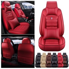 Rot PU Leder Autositzbezüge+Kopfstützen Auto für Mercedes-Benz 2-seats Luxus