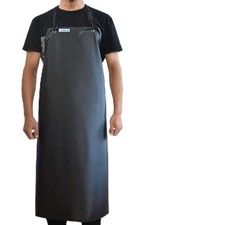 Mens Waterproof Apron Black Lightweight Vinyl Aprons Rubber Apron For Dishwashi