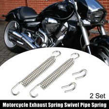 2x Motorcycles Exhaust Pipe Spring 80mm 3.15" Exhaust Pipe Spring Hook Modified
