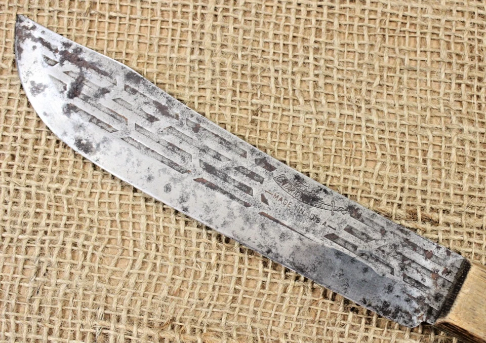 Cuchillo de carnicero de cocina Ontario Knives Old Hickory Tru Edge 7" acero al carbono EE. UU. EN MUY BUENA CONDICIÓN Foto 3 de 4