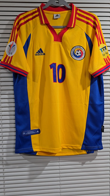 ROMANIA Home - Euro Cup 2001 - Football Soccer - HAGI # 10 - Large