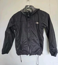 The North Face Jacket Mens M Gray Resolve HyVent Zip Lightweight Outdoor Rain