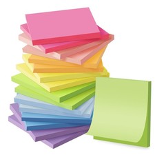  16 Pack Sticky Notes 3x3, Self-Stick Pads Bright Colors Sticky Note, Recycl...