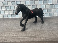 Schleich Horse Fresian Mare Black w/red Bows