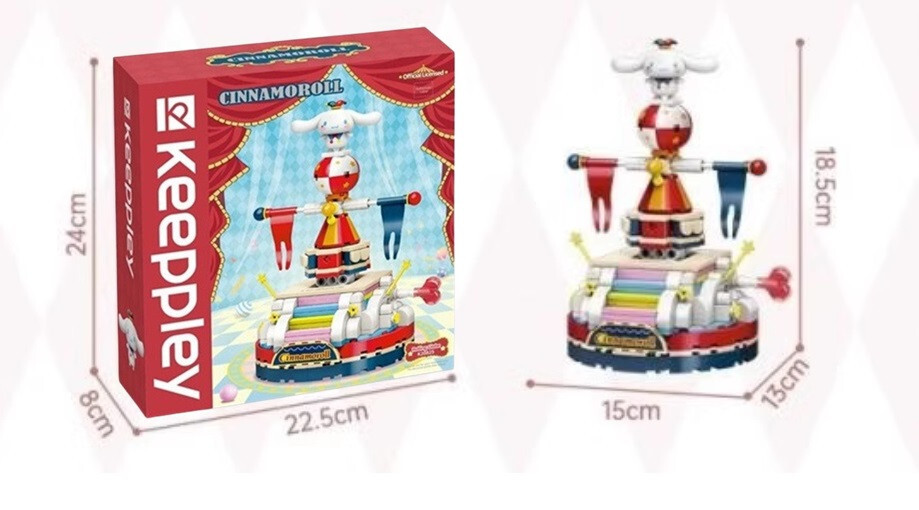 Authentic Sanrio Qman Keeppley Building Blocks Cinndmorall Rolling