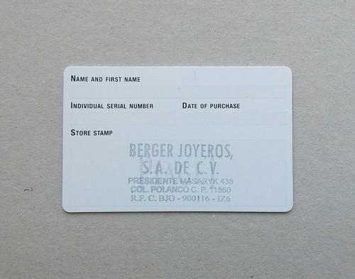 PIAGET Watch Guarantee Warranty Card (Blank) with Stamp - Bild 3 von 4