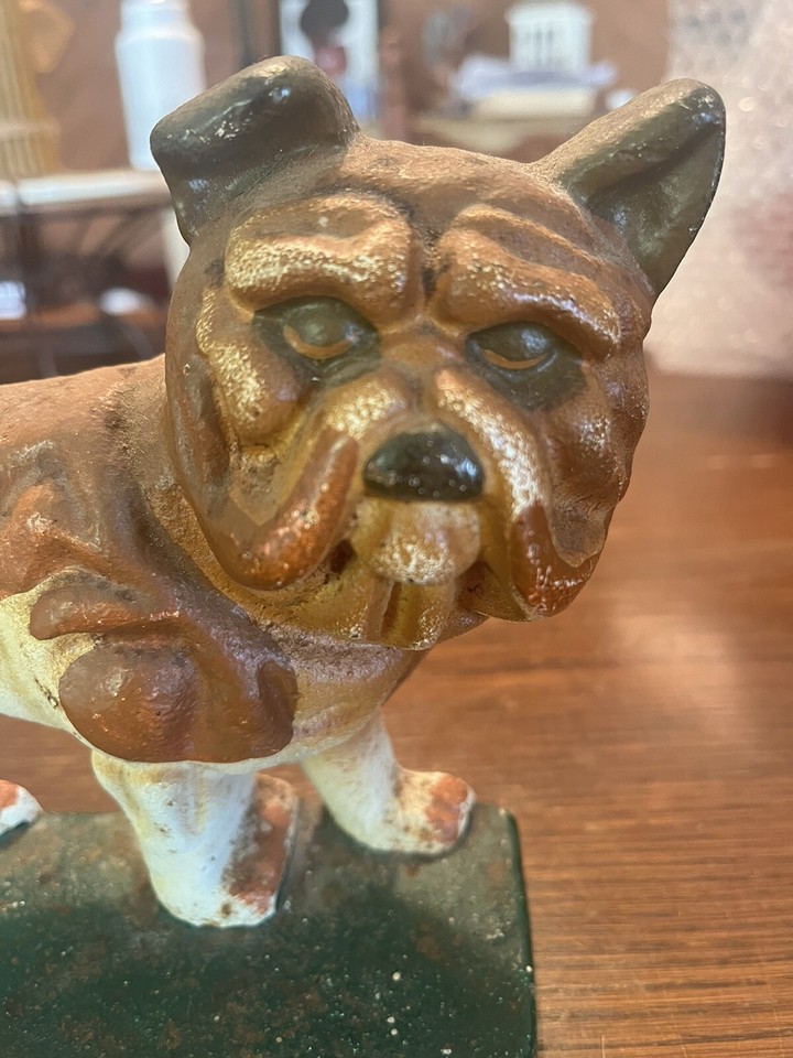 Vintage Cast Iron English Bulldog door stop 8” Long eBay
