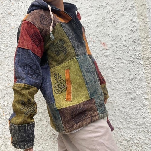Unisex Jacket | Patched Jacket | Handmade | Eco Friendly| Hippie Boho Spiritual - Picture 3 of 4