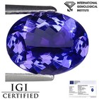 1.87 Ct IGI Certified AA Natural D Block Tanzanite Blue Violet Color Oval Cut — photo 1
