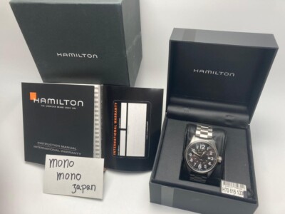 HAMILTON Khaki Field Officer H706150 AUTOMATIC Black dial JAPAN W/Box