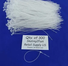 300 Clear 5" Adjustable Security Loop Tagging Fasteners Lock Pin Tag Cable Tie
