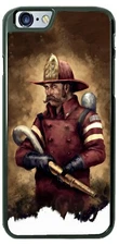 Fire fighter Sketch Painting Custom Phone Case for iPhone Samsung Google Moto