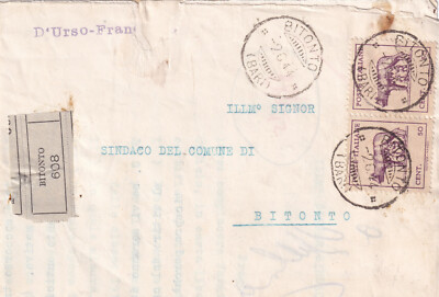 JJ210-LIEUTENANCY/SOUTH KINGDOM-LETTER FROM BITONTO X CITY