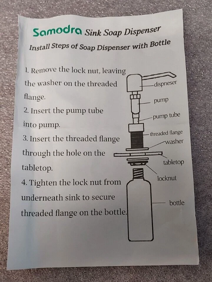 '1 PIEZA' - SAMODRA - DISPENSADOR DE JABÓN FREGADERO (X002M1UFNO) - BRONCE FROTADO CON ACEITE Foto 2 de 2