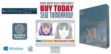 Creative DRAWings XII 12 Embroidery Machine Artistic Digitizing Software - NEW
