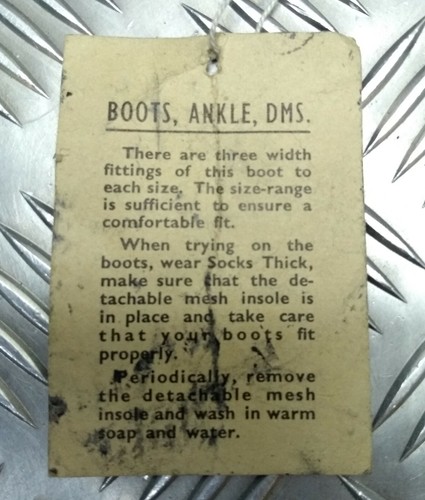 Genuine Vintage 50s Pattern British Army DMS Ankle Parade Boots Smooth Toe - Picture 12 of 12