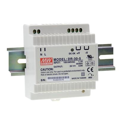 MEAN WELL DR-30-5 15W 5V 3A Hutschienen Netzteil DIN-RAIL