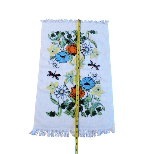 Pair of VTG Wildflower Floral Dragonfly 24x15 Hand Towel Set Cotton Blend USA - Picture 2 of 9