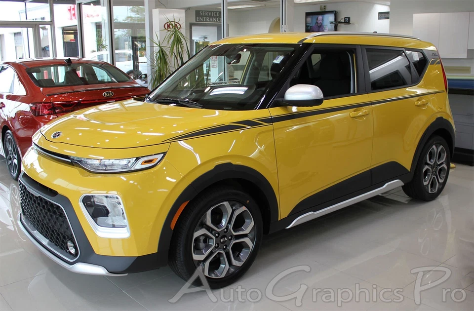 FOR 2020-2025 Kia Soul Decals OVERSOUL Side Body Vinyl Graphics Accent Stripes — 第 4/4 张图片