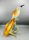 Vintage Murano Art Glass w/ Gold Leaf Hummingbird Bird Sculpture Figurine 13.5"