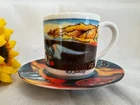 RARE Salvador Dali PERSISTENCE OF MEMORY Espresso Cup & Saucer Chaleur D Burrows