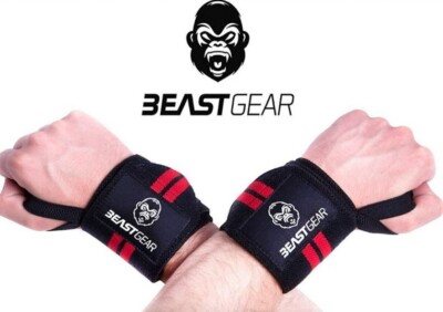 Wrist Wraps (Pair) Powerlifting Weight Lifting Bench Pro Standard Heavy Duty Gel