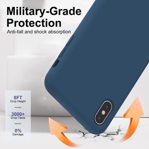 Designed for iPhone Xs Max Case, Silicone Phone Case Full Covered Shockproof - Picture 3 of 6