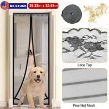 Self-adhesive Screen Door Heavy Duty Magnetic Mesh Curtain Anti Mosquito 39x82"