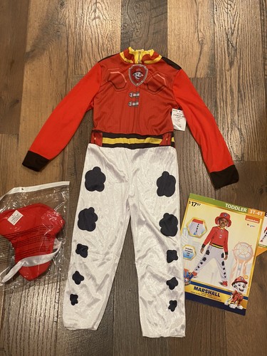Halloween Paw Patrol Marshall Kleinkind Kostüm Größe 3T-4T/Neu mit Etikett