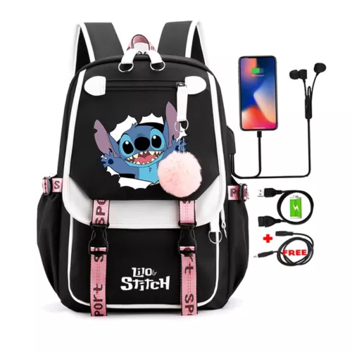 Zaino stampato punto Lilo 3 pezzi/set borsa a libro zaino borsa scuola nuovo - Foto 31 di 46