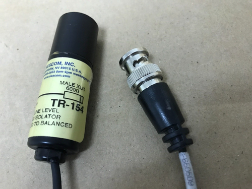 SESCOM TR-154 Mono Line Level Ground Issolator BNC MALE to XLR 3 PIN- 18" cable - Picture 3 of 3