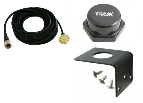 Tram 1250 NMO 3/4" Antenna Mount with 17 feet RG58 Coax Cable, Rain Cap and L Br - Picture 1 of 1