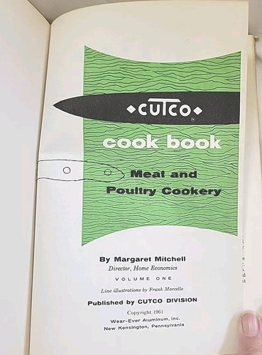 Vintage 1st Ed 1961 Cutco Cook Book - Meat and Poultry Cookery Margaret Mitchell - Picture 1 of 19