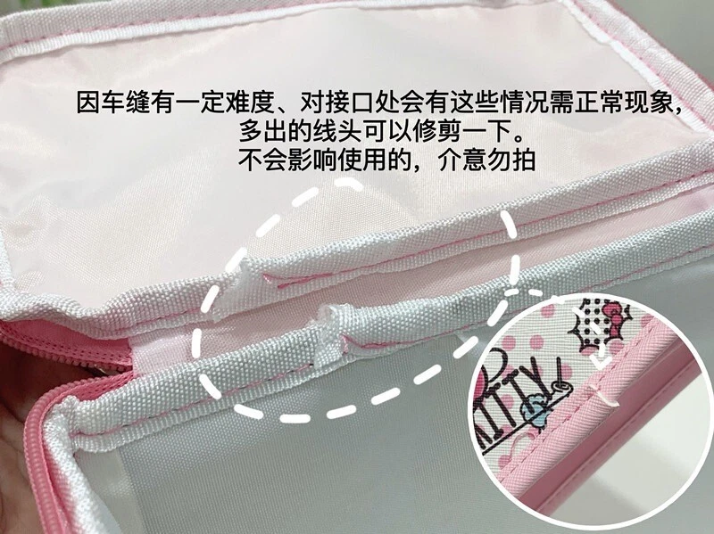 Cinnamoroll zip square Makeup Box Cosmetic case Beauty Case pouch handbag - Image 4 of 4