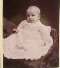 Victorian Antique Cabinet Card Photo of a Young Infant, Child, Kid