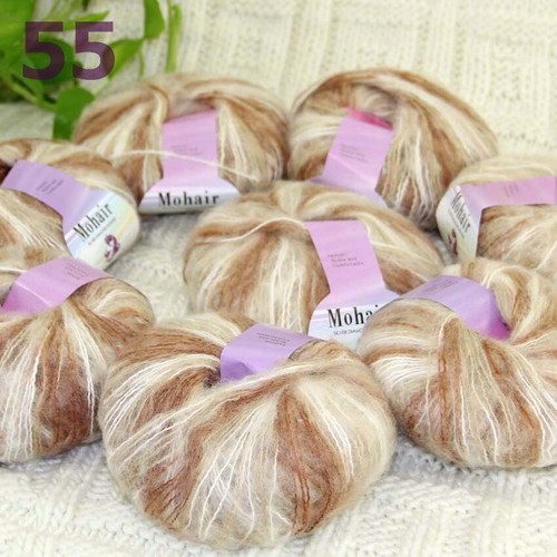 Sale 8 skeinsX25gr LACE Soft Crochet Acrylic Wool Mohair Wrap Hand Knit Yarn - Picture 80 of 91