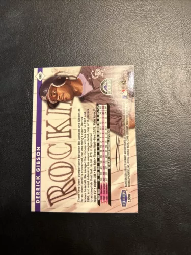 C54a 1998 Fleer Tradition Update U63 Derrik Gibson, Colorado Rockies Rookie