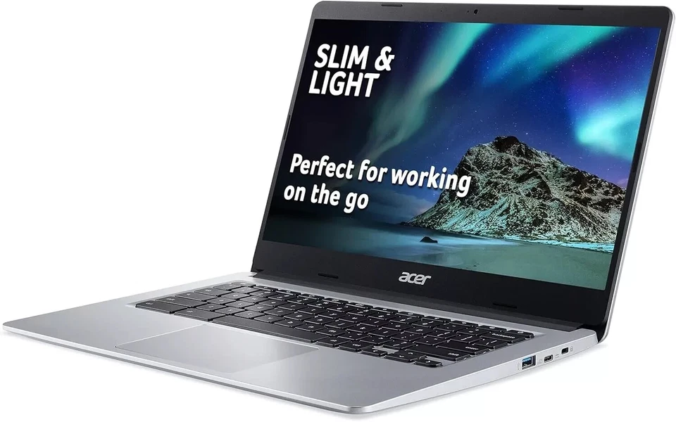 Acer Chromebook 314 CB314-1H - Pentium silver N5030, 4GB RAM, 64GB eMMC Silver - Image 4 of 4