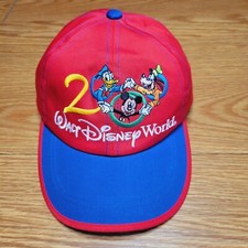 Vintage 2000 Walt Disney World Kids Hat Youth Cap Mickey Mouse Goofy Donald Duck