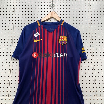 Nike Barcelona FC Soccer Jersey Kit Mens Small Blue #10 Messi